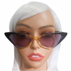 Sunglasses Women Black & Gold Cat Eye Shades